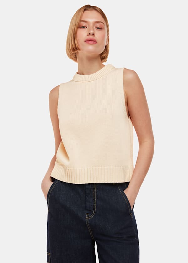 Ivory Indie Rib Detail Tank